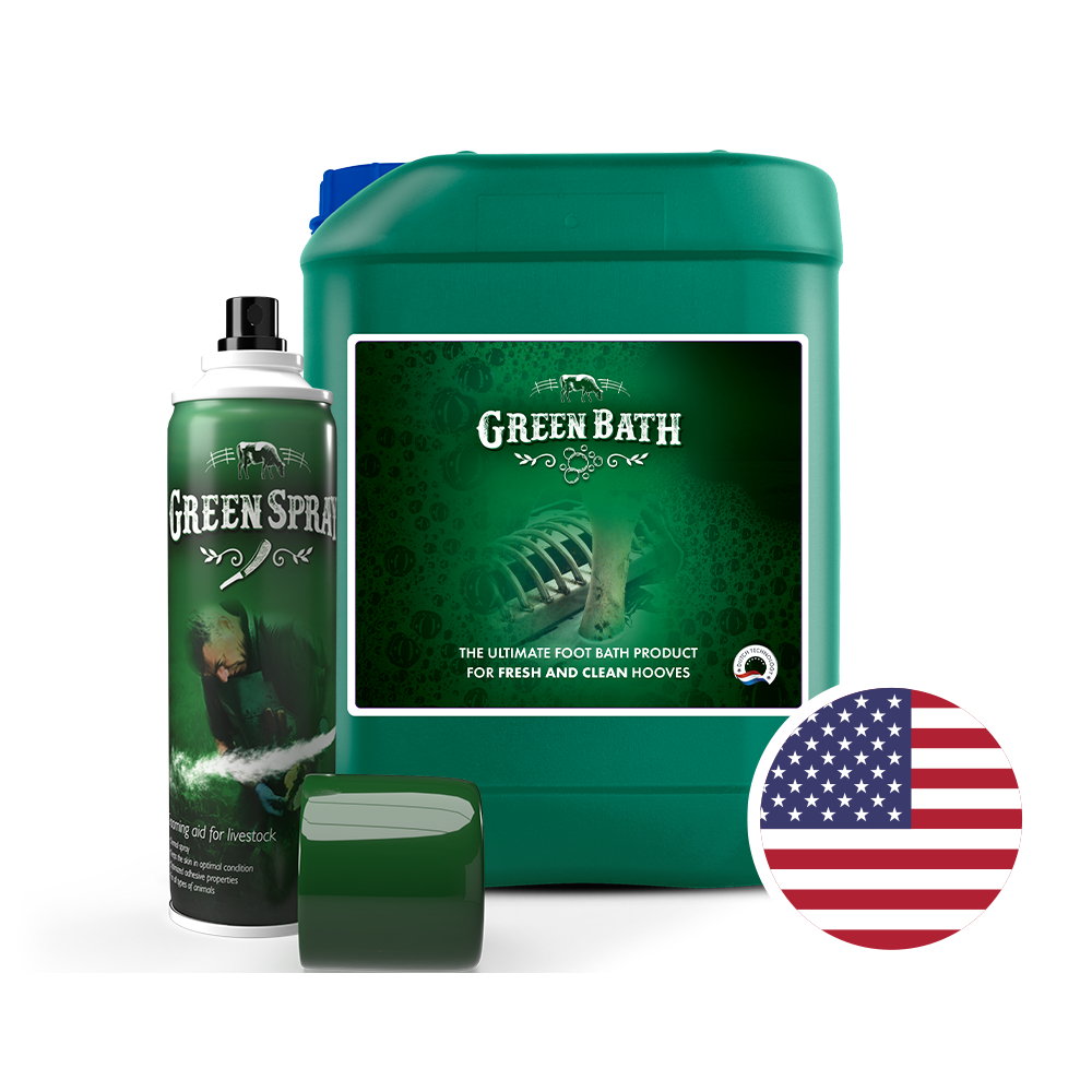 Green Spray & Green Bath USA available products for hoof care